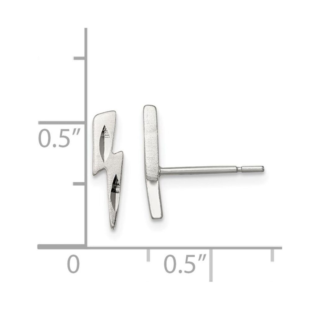 Kazi Luxury Sterling Silver Lightning Bolt Post E… - image 4